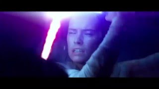 HD KYLO REN vs REY amp FINN LIGHSABER DUEL  STAR WARS EP7 THE FORCE AWAKENS [upl. by Aitram593]