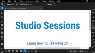 Bluebeam Revu Studio Sessions [upl. by Thorndike419]