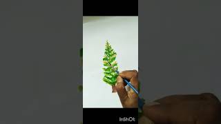 Easy Way To Draw Christmas Tree 🎄 viralvideo art acrylic div youtubeshorts [upl. by Inanak]