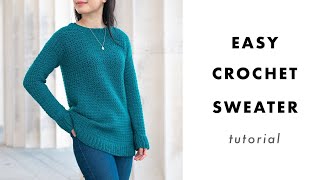 How to Crochet a Sweater  Weekend Snuggle Sweater Tutorial [upl. by Weywadt655]