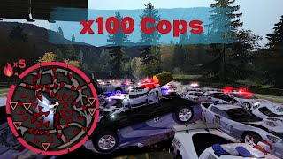 100 Police Cars chasing you constantly in NFS Most Wanted [upl. by Anauqaj]