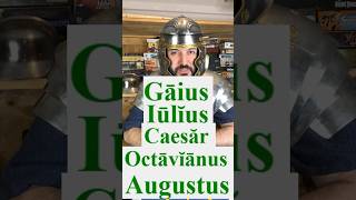 How do you say Gaius Iulius Caesar Octavianus Augustus in Latin classical latin caesar [upl. by Anaugal390]