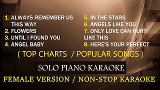 TOP CHARTS  POPULAR SONGS NONSTOP KARAOKE  FEMALE VERSION [upl. by Admama]