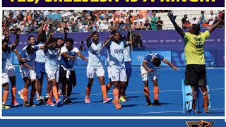 Indian Hockey Team Wins Bronze Medal❤️ olympics india hockey sreejesh bronze sports proud yt [upl. by Inimod]