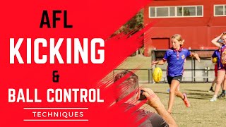 AFL Skills For Beginners Kicking amp Ball Control Techniques for Young Players [upl. by Aitnauq]