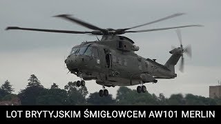 Lot brytyjskim śmigłowcem AW101 Merlin [upl. by Leirua]