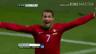 Narração Mais Emocionante Do Mundo  Portugal 3x2 Suécia 3 Gols De Cristiano Ronaldo [upl. by Dugan]