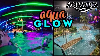 NEW After Hours Event quotAqua Glowquot at Aquatica Orlando Nighttime Waterpark with Low Waits [upl. by Beata]