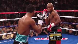 Shane Mosley Landing BOMBS on Floyd mayweather  Full round 2 [upl. by Savihc]