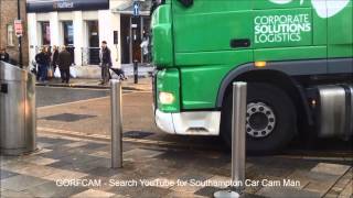 Lidl Lorry Truck get stuck  East Street Southampton GORFCAM Southampton Car Cam Man dash cam [upl. by Nylg]