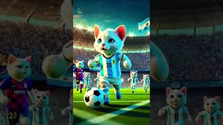 Cute cat come to football ground and with parents trending cats catlovers trending [upl. by Inanuah]