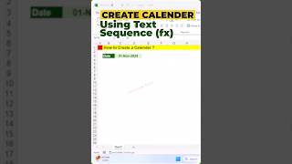 Create a Calendar in Excel 🎯📈🚀 ExcelShorts ExcelTips ExcelCalendar [upl. by Etteraj]