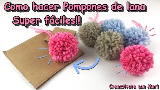 Pompones de Rafia  DIY Fácil [upl. by Cnut]