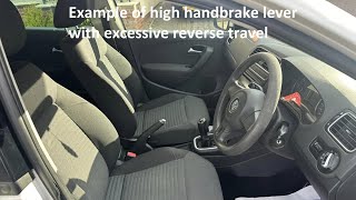 VW Polo Handbrake adjustment CORRECT METHOD Excessive lever travel high handbrake 20022022 [upl. by Idnarb]