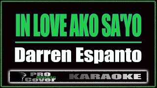 In Love Ako Sayo  Darren Espanto KARAOKE [upl. by Notserp]