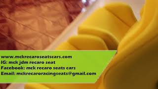 Pair of Jdm RECARO SR3 DC2 YELLOW RECLINABLE RACING BUCKET SPORT SEATS [upl. by Svirad]