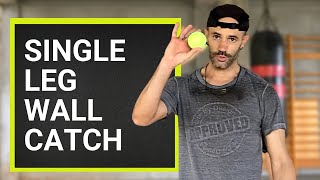 Single Leg HandEye Drill with 1 tennis ball tennis basketball coordination [upl. by Yna]