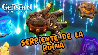 🐍 Como DERROTAR la SERPIENTE DE LAS RUINAS ⚡💧GENSHIN IMPACT 26 🔥❄ 2022 [upl. by Sidoney]