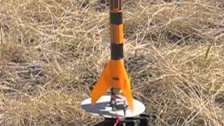 Estes Alpha III Launches with OnBoard RocketCam [upl. by Soisinoid99]