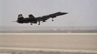 YF12A SR71 Blackbird Landing at Edwards Air Force Base 1970  AiirSource [upl. by Eneleahcim]