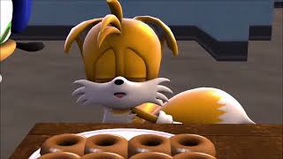 Tails First Donut and Sonic Kills Tails Sonic SFM [upl. by Nibbs]