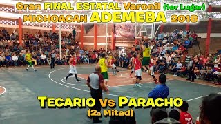 TECARIO Vs PARACHO 2a Mitad Por el 1er Lugar 31MAR2018 ADEMEBA [upl. by Glaab]