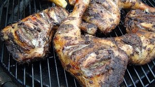 Jamaican Jerk Chicken met Kokosrijst op de barbecue [upl. by Wernick]