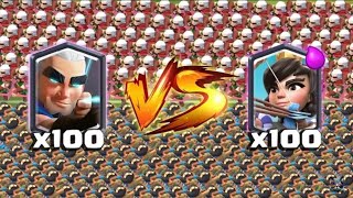 ¡¡100 ARQUEROS MÁGICOS vs 100 PRINCESAS ¿QUIÉN GANARÁ Enfrentamientos Clash Royale  Rubikay [upl. by Yanttirb331]