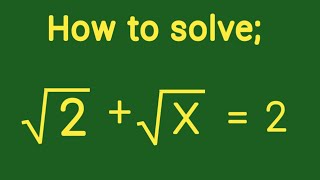 Nice Square Root Math Olympiad Simplification Find X [upl. by Shanleigh]