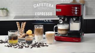 ¡Prepara latte helado en tu Cafetera PrimaLatte Oster® BVSTEM6603R [upl. by Akenaj415]