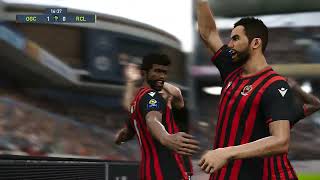 OGC Nice vsRC Lens PES 21 GAMEPLAY [upl. by Artimas]