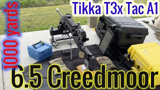 1000 yard ELR precision match with Tikka T3x Tac A1 65 Creedmoor [upl. by Aimak756]