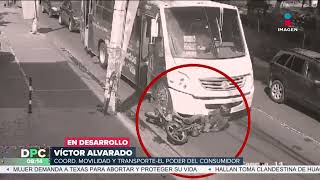 Motociclista es arrollado por un camión de pasajeros en Tlalnepantla  DPC con Nacho Lozano [upl. by Dallis]