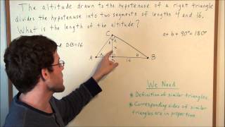 Proportions in the Right Triangle  Geometry [upl. by Adlev]