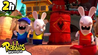 Let the Rabbidbowl Begins  RABBIDS INVASION  2H New compilation  Cartoon for Kids [upl. by Siraj]