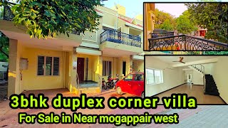 Duplex 3bhk corner villa for sale in Mogappair west near Ayanmbakkam [upl. by Burnie]