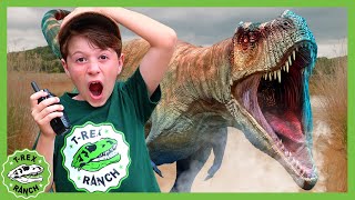 Giant Dinosaurs Mystery Doors and Epic Adventure  2 HOUR TRex Ranch Dinosaur Videos for Kids [upl. by Gipson]