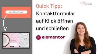 Kontaktformular im Popup öffnen  mit Absenden schließen  Quick Tipp [upl. by Drandell]