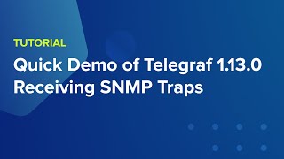 Quick Demo of Telegraf 1130 Receiving SNMP Traps [upl. by Landry]