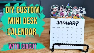 Custom DIY mini stackable Desk Calendar with Cricut [upl. by Seibold]