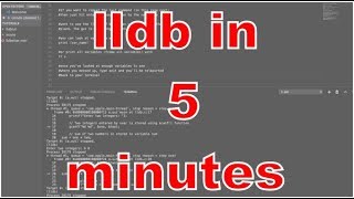 Quick and Dirty LLDB All you need in 5 minutes [upl. by Ecirahs641]