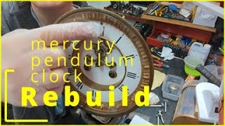 Mercury Pendulum Clock rebuild including mainspring reassembly strike hammer soldering and testing [upl. by Nerad942]