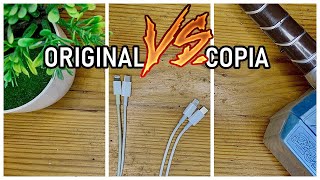 DIFERENCIA ENTRE CABLE ORIGINAL VS COPIA IPHONE 1112 [upl. by Alana]