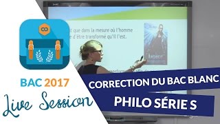 Bac Blanc S  Correction en live de lépreuve de Philosophie [upl. by Hokanson528]