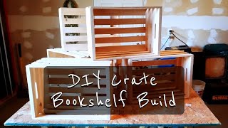 DIY Crate Bookshelf Build [upl. by Ahsrop]