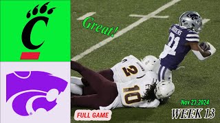 Cincinnati Bearcats vs Kansas State Wildcats WEEK 13 Game 1stQtr Nov 232024 Mens College Footba [upl. by Aicileb]