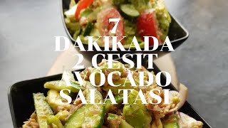 SADECE 7 DAKİKADA HERKESİN HAYRAN KALDIĞI 2 ÇEŞİT AVOKADO SALATASI 😍 Ger Sub [upl. by Helge833]