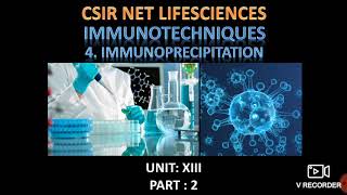 IMMUNOPRECIPITATION PART 2 IMMUNOTECHNIQUES UNIT 13 OF CSIR NET LIFE SCIENCES [upl. by Rellia]