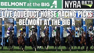 Live Aqueduct Horse Racing Picks  Belmont at the Big A [upl. by Repooc]