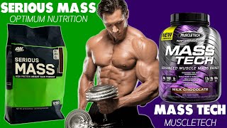 Serious Mass Optimum Nutrition vs Mass Tech Muscletech How Do They Compare [upl. by Damarra236]